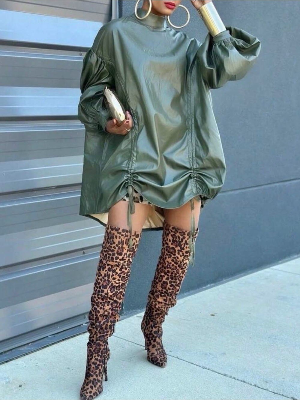 New Arrivals! Chic Vegan Leather Dress